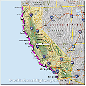 Pacific Coast Highway California Map