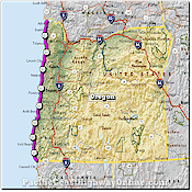 Pacific Coast Highway Oregon Map